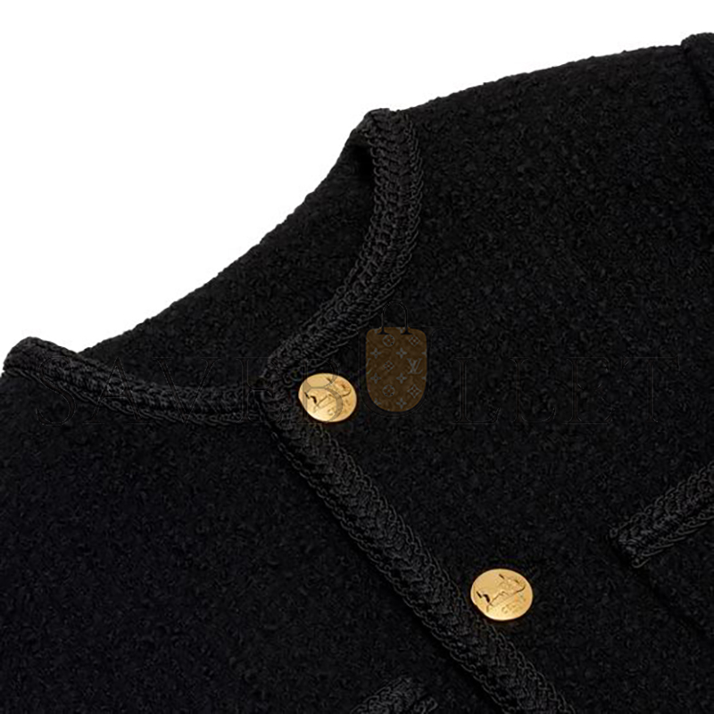 Ce1i*e patch pocket tweed jacket black